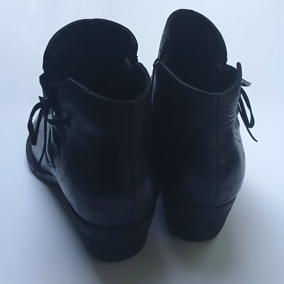 Born Børn Leather Ankle Boots Booties Warm Lining Zipper Size 8M Handcrafted - Picture 8 of 14